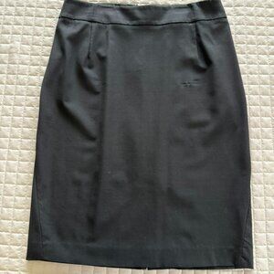 Theory Pencil Skirt Slim Fit Stretch Wool Grey Size 6